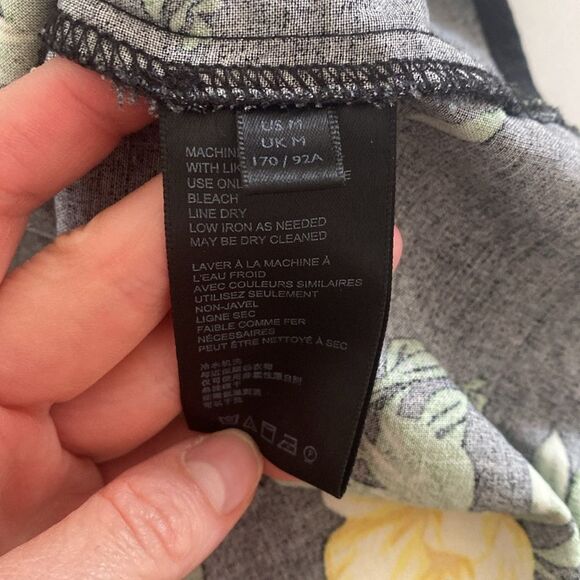 Urban Outfitters Cassia Black Floral Puff Sleeve Mini Dress Size Small - Picture 12 of 16